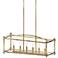 Kichler Cayden 36"W Natural Brass 6-Light Linear Chandelier