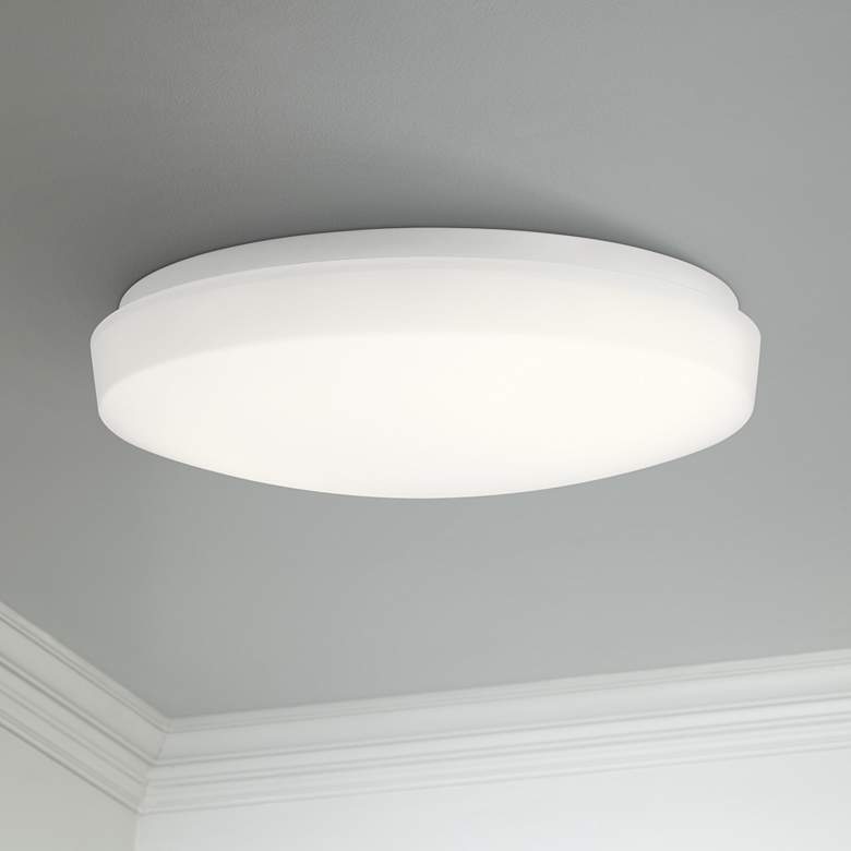 Image 1 Kichler Ceiling Space 13 1/2" Wide White LED Ceiling Light