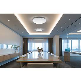 Image3 of Kichler Ceiling Space 17 3/4" Wide Brushed Nickel LED Ceiling Light more views