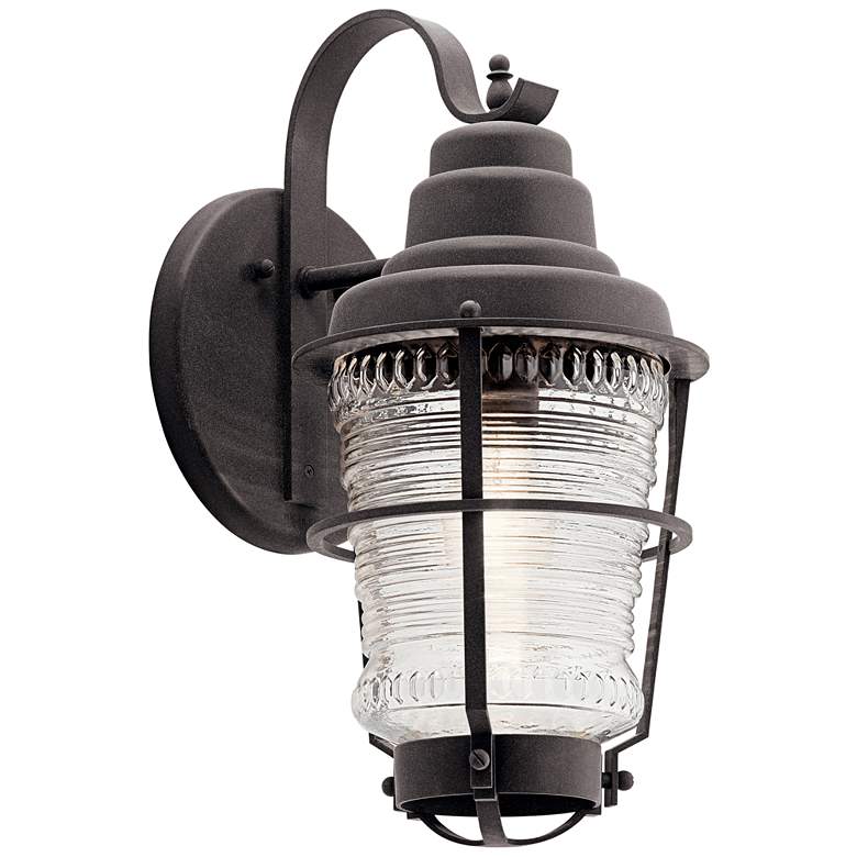 Image 1 Kichler Chance Harbor 18 inchH Weathered Zinc Outdoor Wall Light
