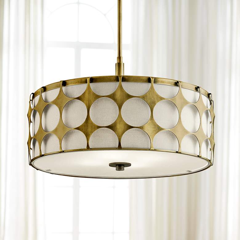 Image 1 Kichler Charles 20 1/2"W Natural Brass 4-Light Pendant