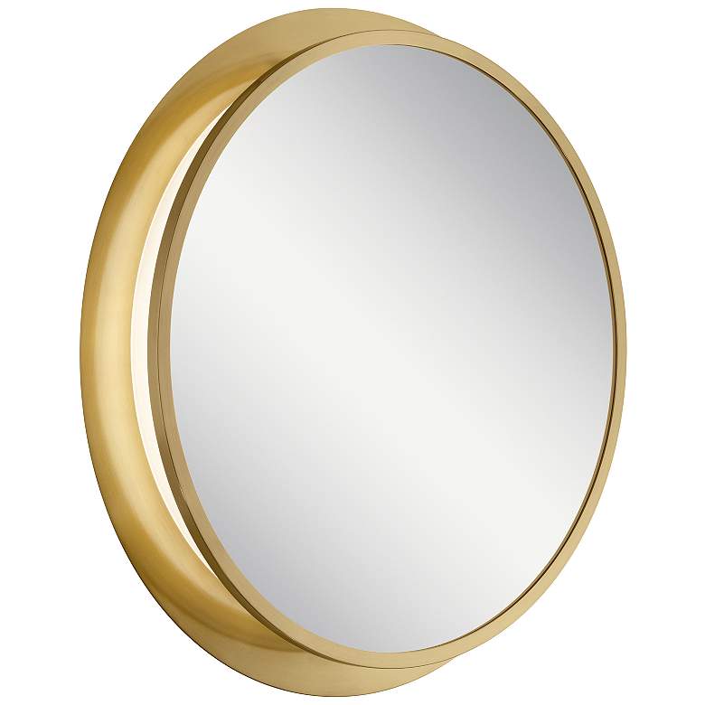 Image 1 Kichler Chennai 30" Round Champagne Gold Vanity Mirror with LED Light