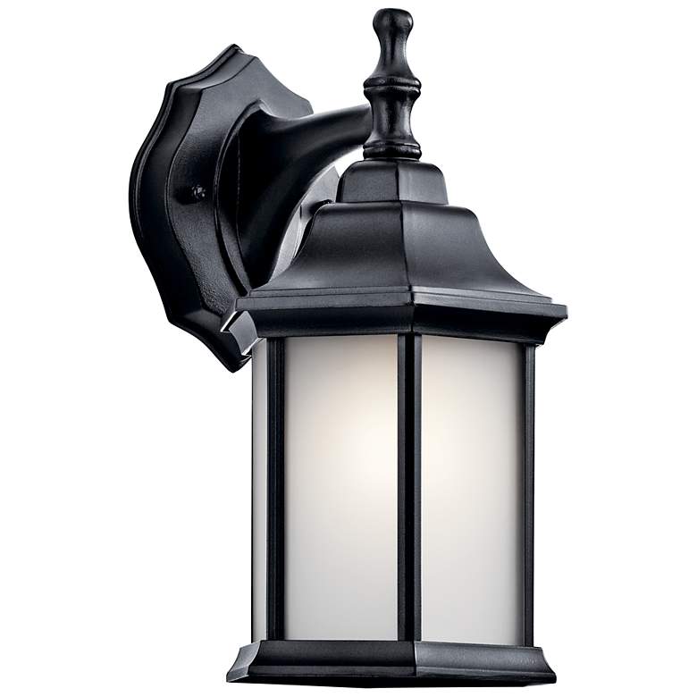 Image 2 Kichler Chesapeake 12" Black Lantern Traditional Outdoor Wall Light