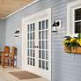 4_Kichler Chesapeake 12" Black Lantern Traditional Outdoor Wall Light more views