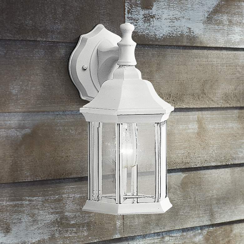 Image 1 Kichler Chesapeake 12" High White Outdoor Wall Light