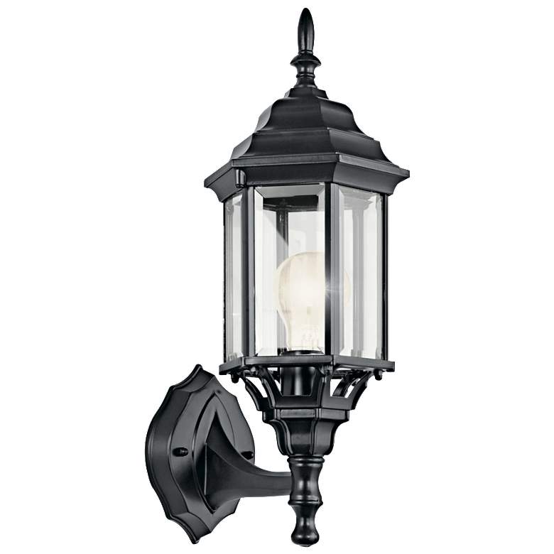 Image 1 Kichler Chesapeake 17" High Black Traditional Outdoor Wall Light