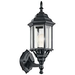 Kichler Chesapeake 17" High Black Traditional Outdoor Wall Light