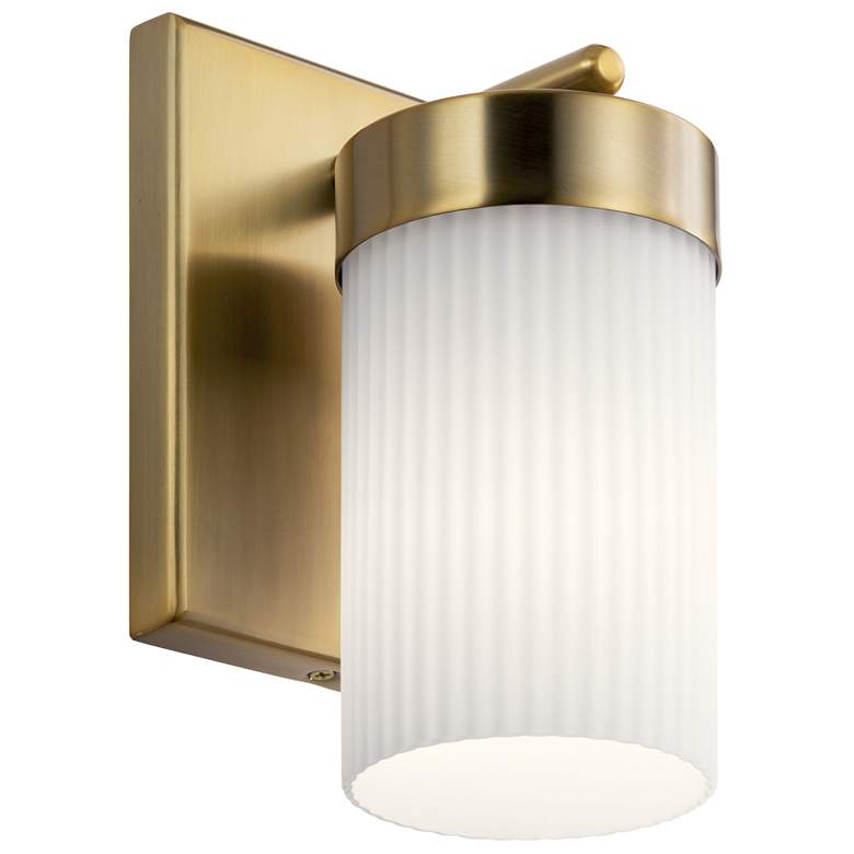 Image 2 Kichler Ciona 9" High Brushed Natural Brass Wall Sconce
