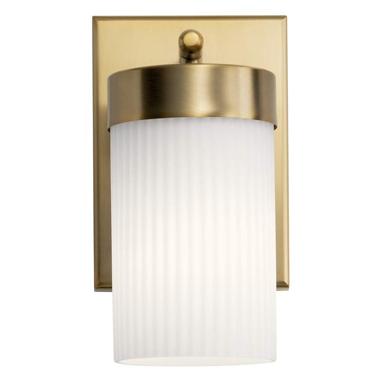 Image 3 Kichler Ciona 9" High Brushed Natural Brass Wall Sconce more views