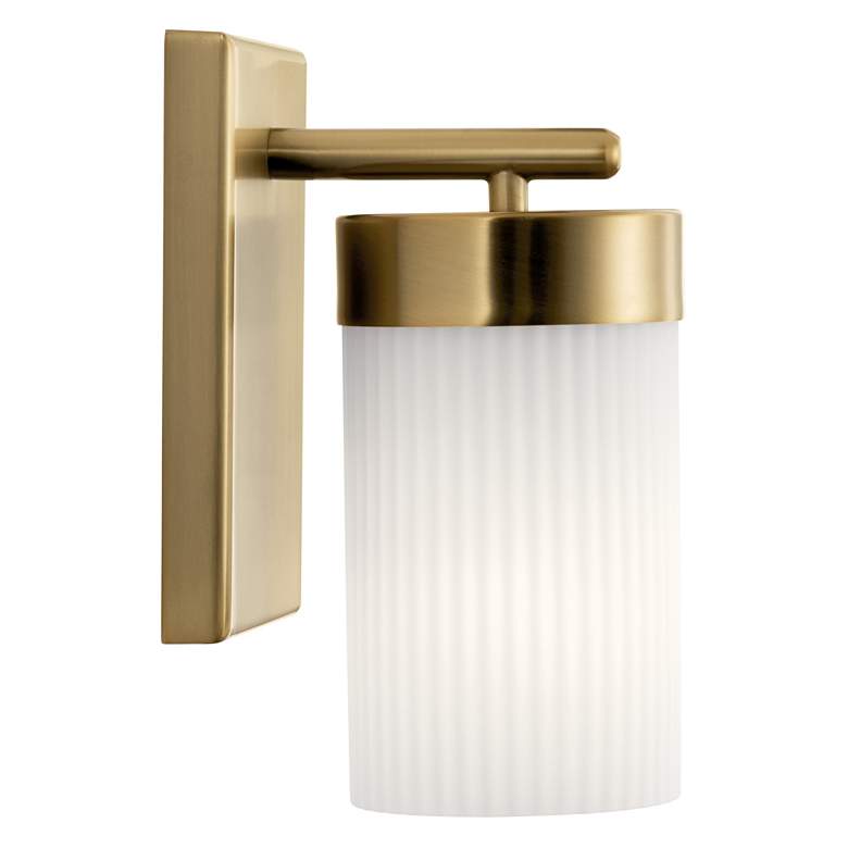 Image 4 Kichler Ciona 9" High Brushed Natural Brass Wall Sconce more views