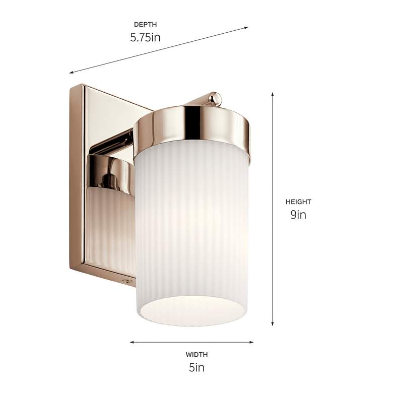 Image 4 Kichler Ciona 9" High Polished Nickel Wall Sconce more views