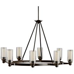 Kichler Circolo 35 1/2&quot; Wide 8-Light Olde Bronze Oval Ring Chandelier