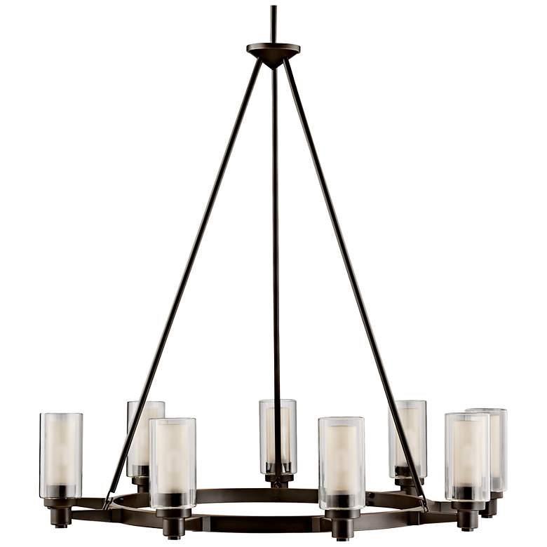 Image 2 Kichler Circolo 36" Wide Olde Bronze Wagon Wheel Ring Chandelier