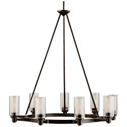 Kichler Circolo 36" Wide Olde Bronze Wagon Wheel Ring Chandelier