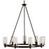 Kichler Circolo 36" Wide Olde Bronze Wagon Wheel Ring Chandelier