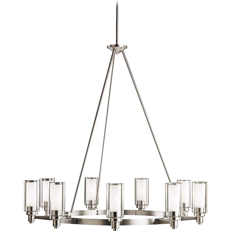 Image 3 Kichler Circolo Collection 36" Wide Nicklel Finish Ring Chandelier