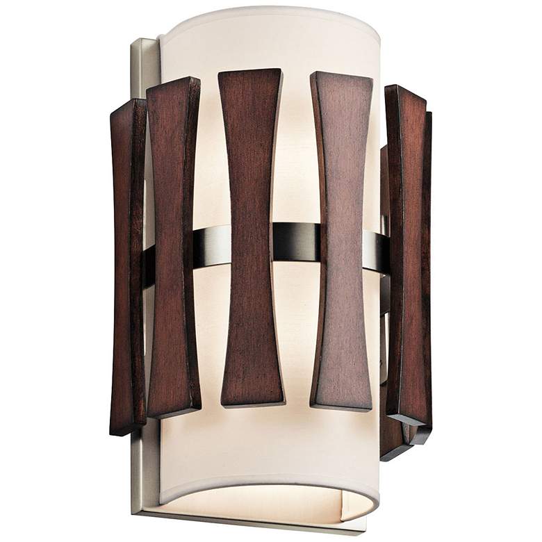 Image 2 Kichler Cirus 12 inch High Auburn Stained 2-Light Wall Sconce