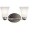 Kichler Clare 7 3/4" High Brushed Nickel 2-Light Wall Sconce
