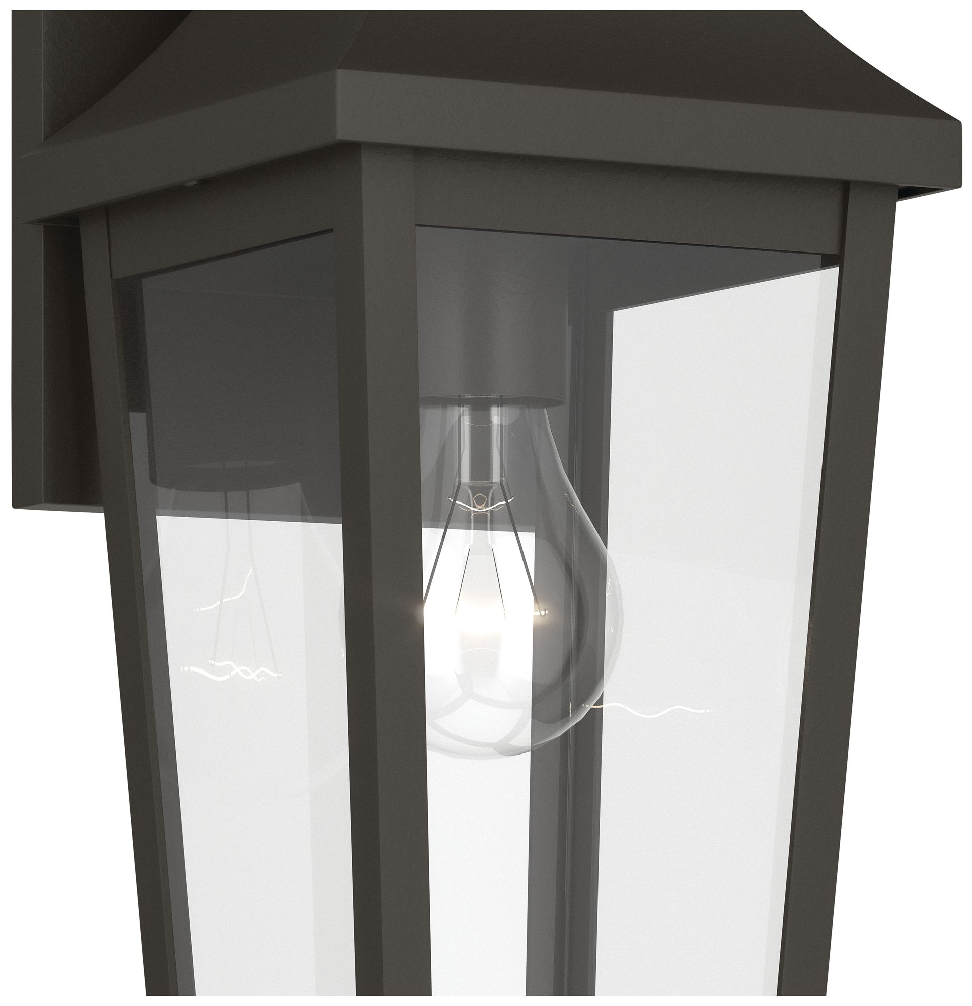 Image 4 Kichler Cleary 16" 1-Light Outdoor Wall Light Clear Glass Olde Bronze more views