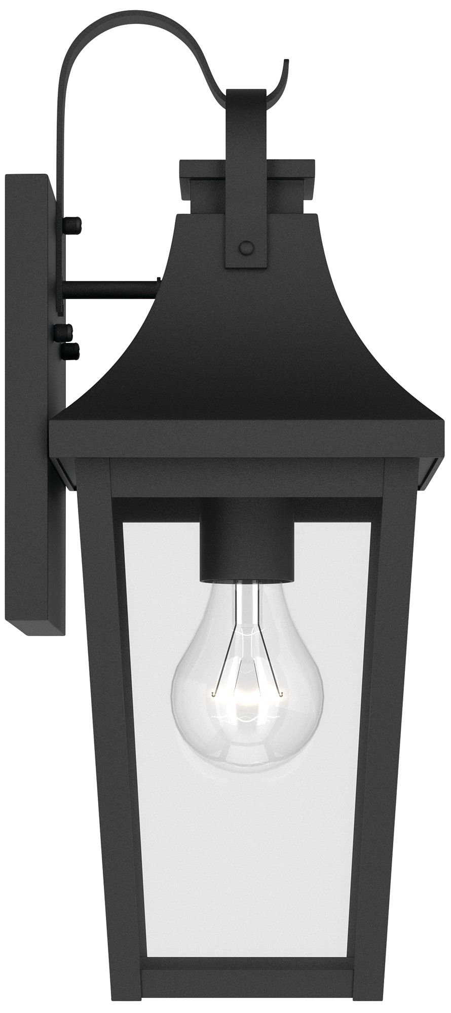 Image 6 Kichler Cleary 16" 1-Light Outdoor Wall Light Clear Glass Textured Black more views