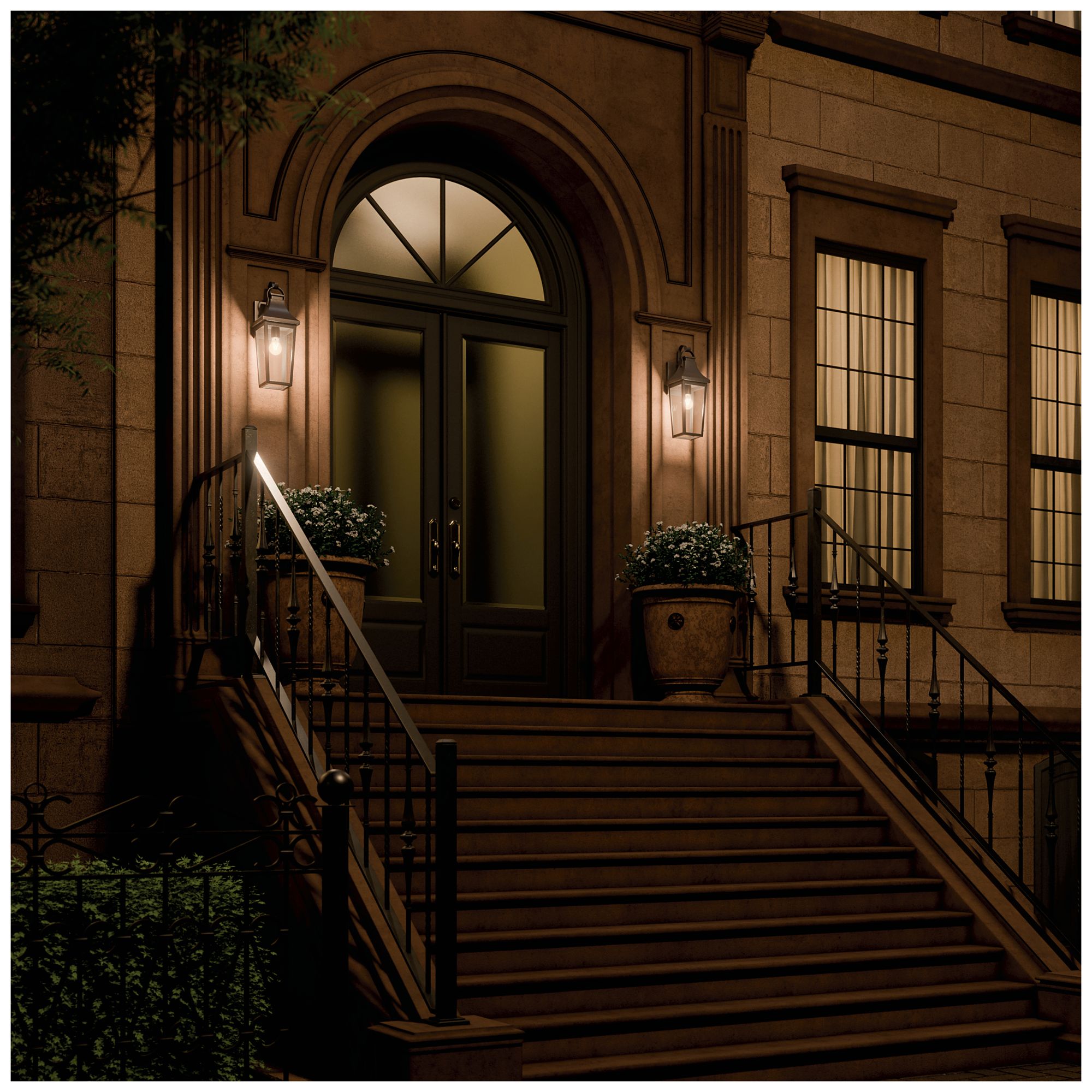 Image 6 Kichler Cleary 20" 1-Light Outdoor Wall Light Clear Glass Olde Bronze more views