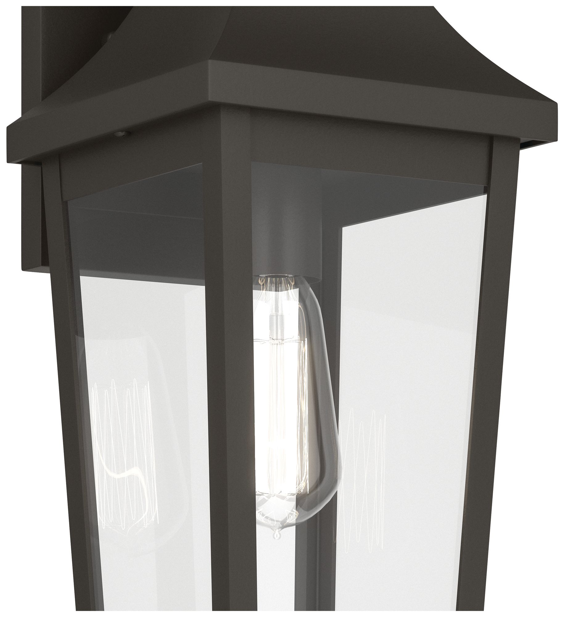 Kichler Cleary 20" 1-Light Outdoor Wall Light Clear Glass Olde Bronze