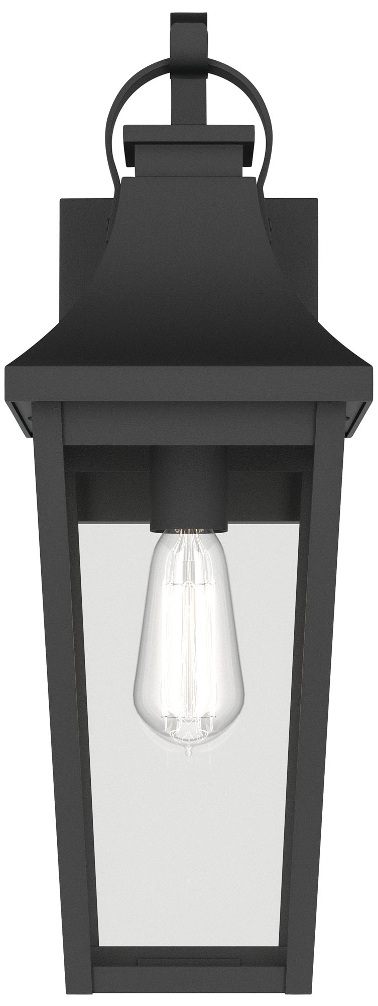 Image 5 Kichler Cleary 20" 1-Light Outdoor Wall Light Clear Glass Textured Black more views