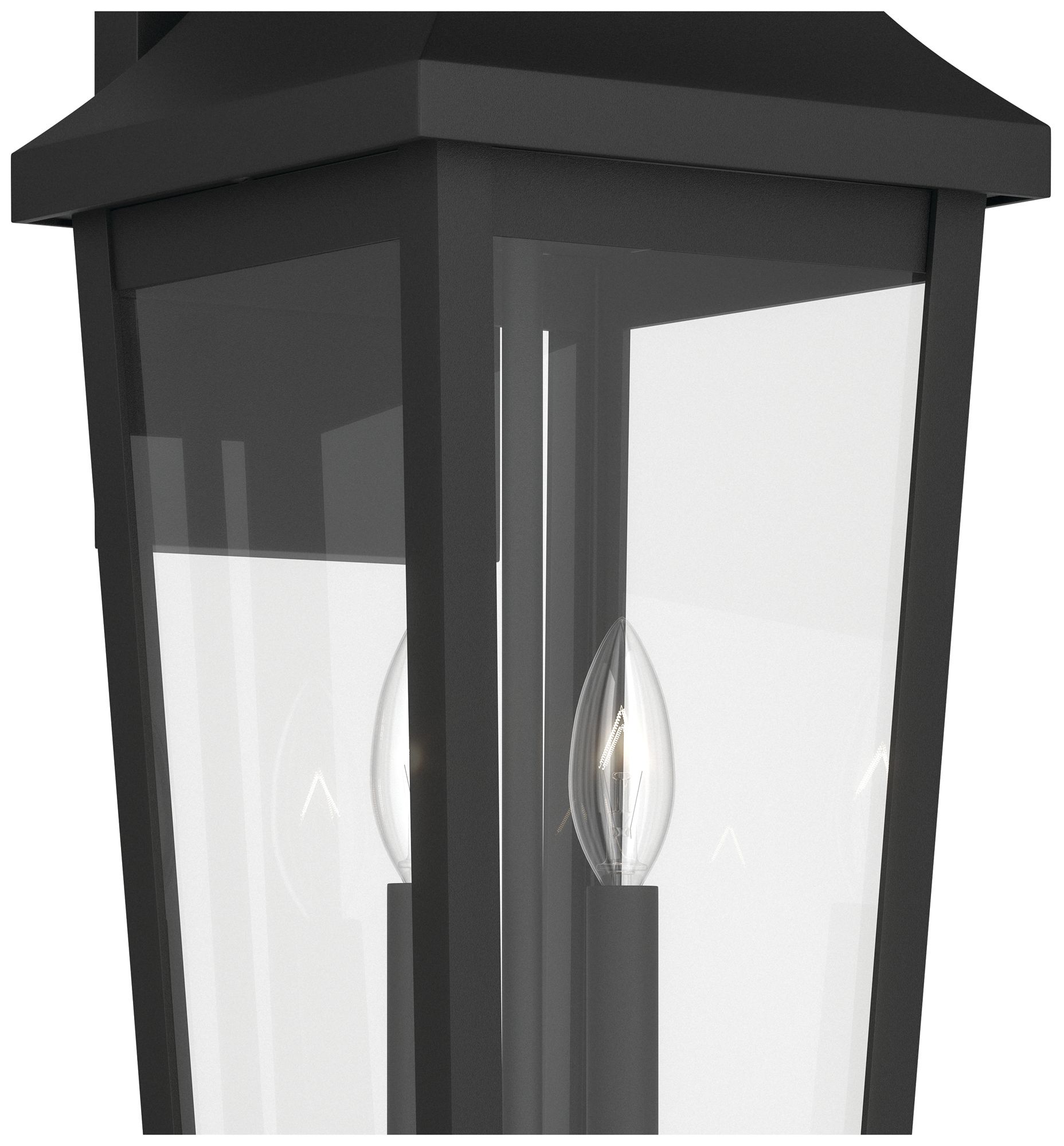 Image 4 Kichler Cleary 24" 2-Light Outdoor Wall Light Clear Glass Textured Black more views