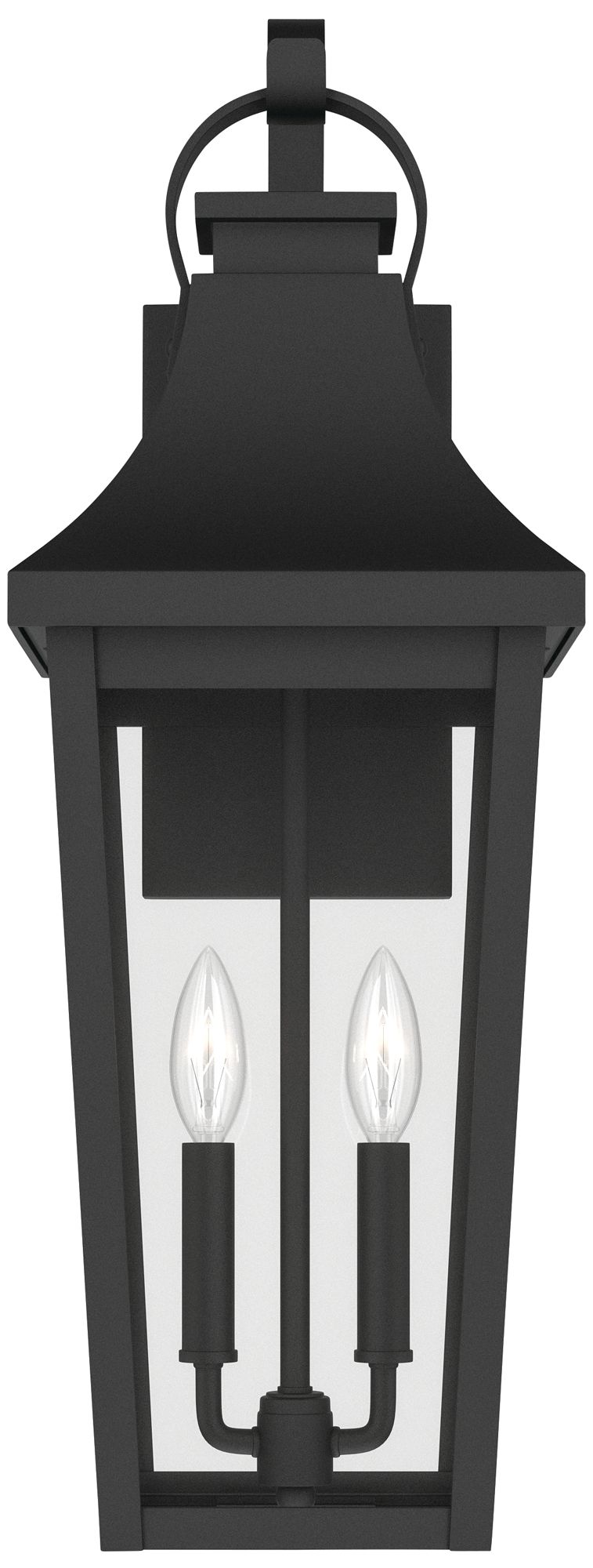 Image 5 Kichler Cleary 24" 2-Light Outdoor Wall Light Clear Glass Textured Black more views