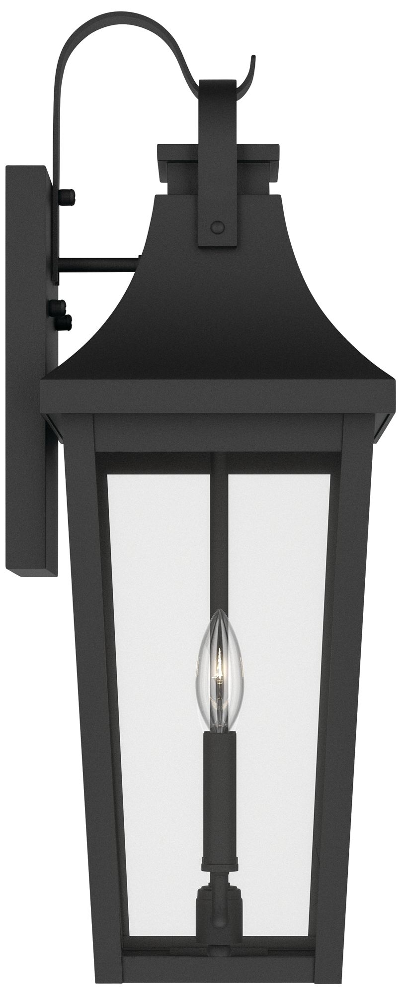 Image 6 Kichler Cleary 24" 2-Light Outdoor Wall Light Clear Glass Textured Black more views