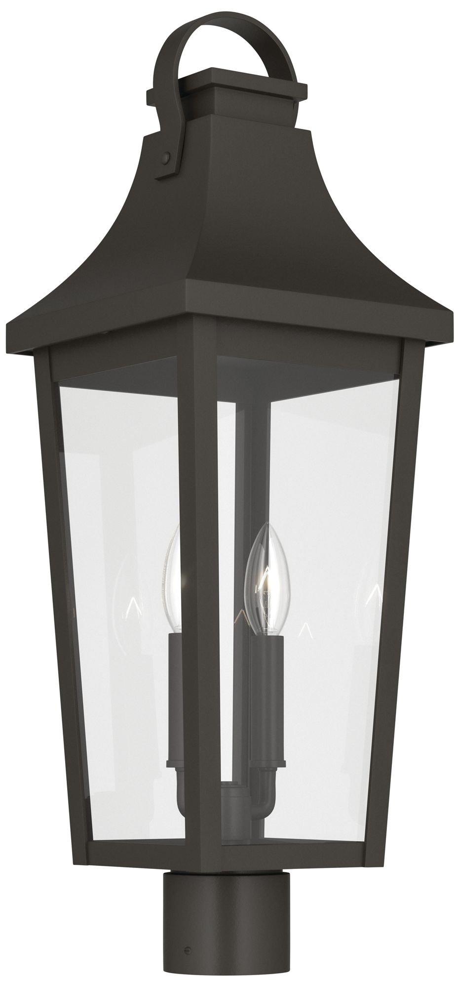 Thumbnail2 of Kichler Cleary 25.25" 2-Light Outdoor Post Light Clear Glass Olde Bronze