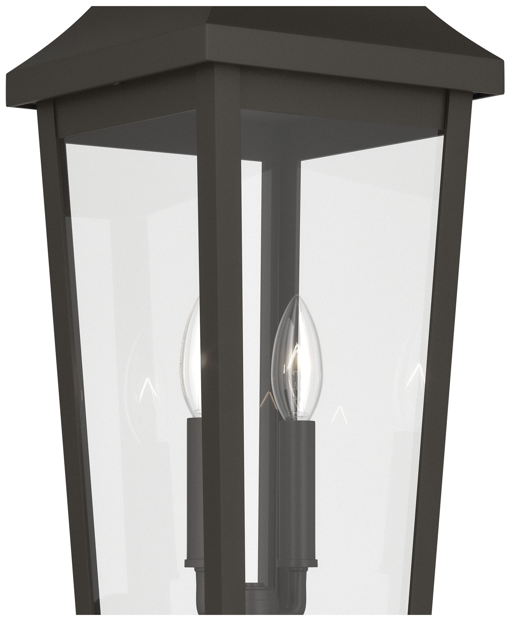 Thumbnail4 of Kichler Cleary 25.25" 2-Light Outdoor Post Light Clear Glass Olde Bronze more views
