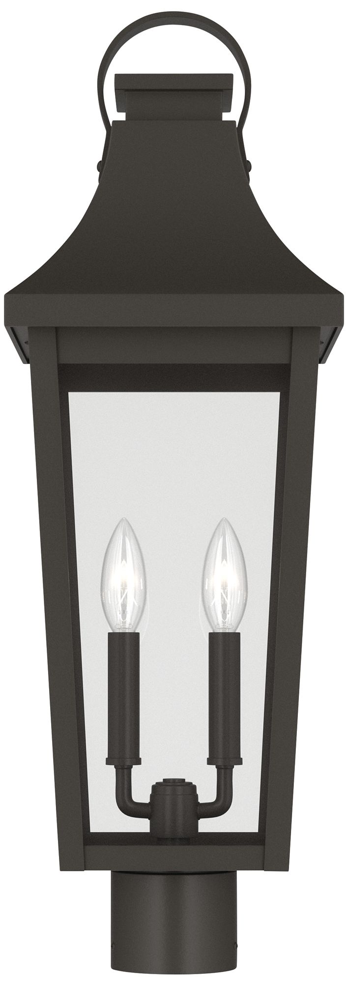 Kichler Cleary 25.25" 2-Light Outdoor Post Light Clear Glass Olde Bronze