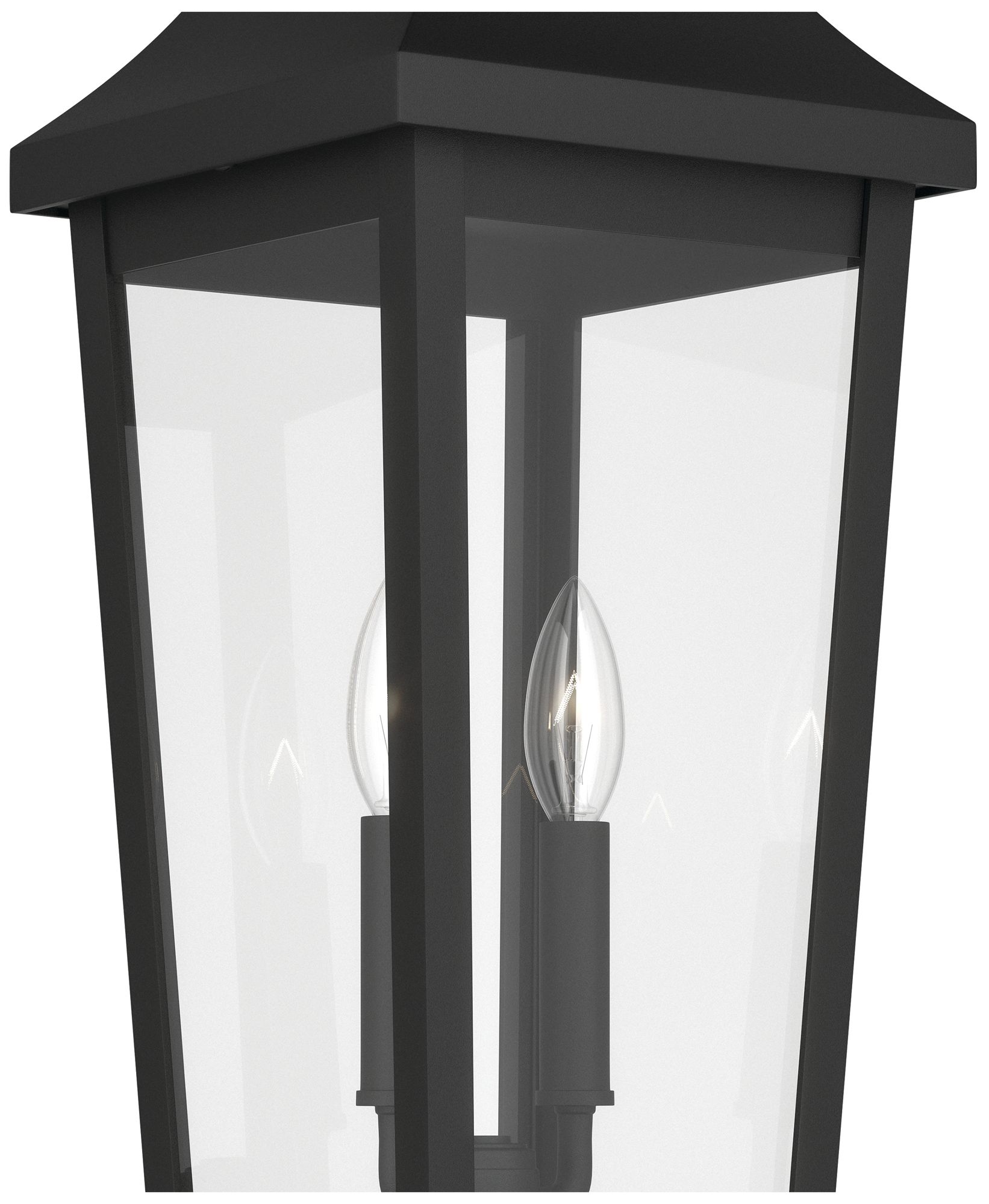 Image 4 Kichler Cleary 25.25" 2-Light Outdoor Post Light Clear Glass Textured Black more views