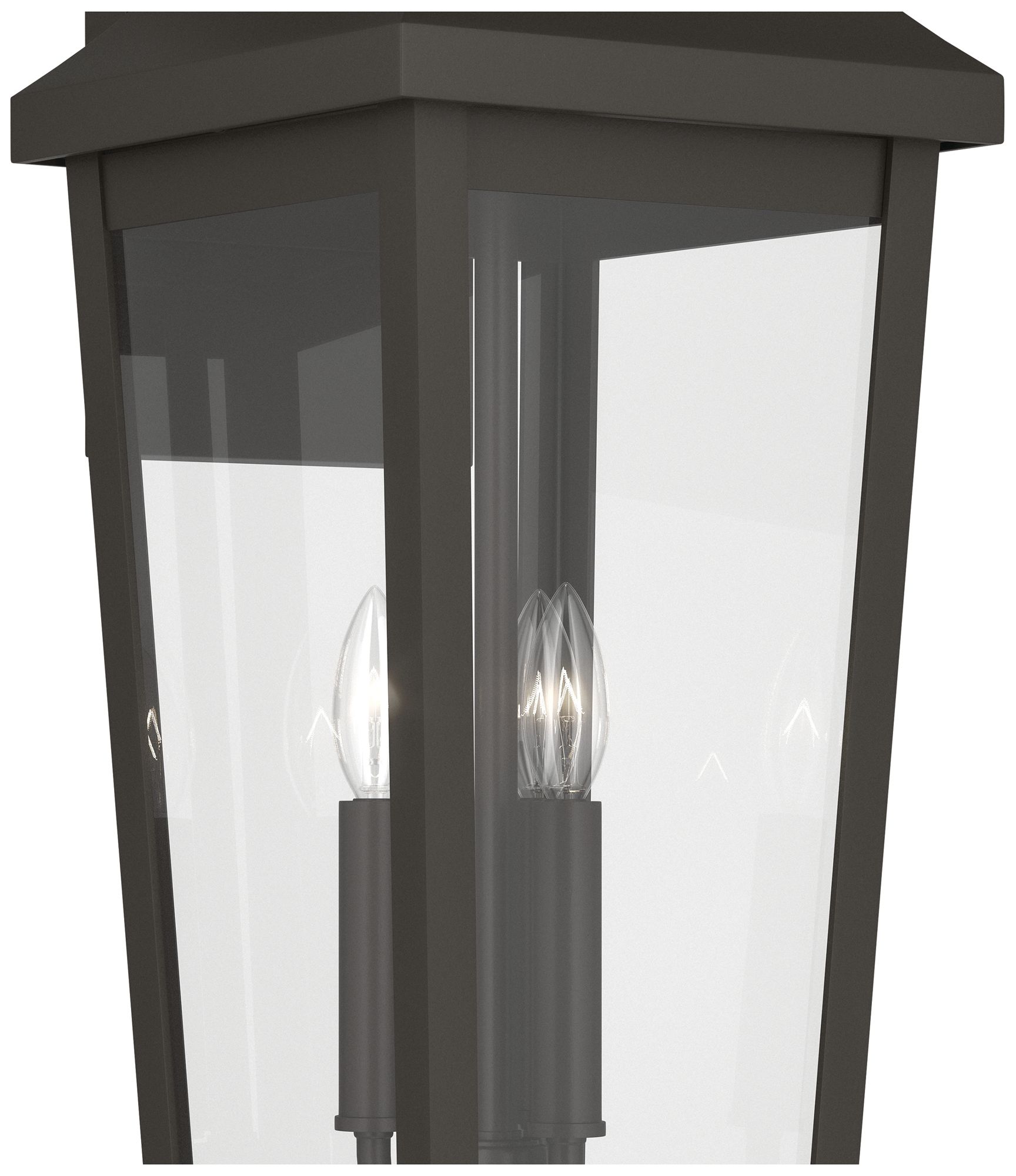Image 4 Kichler Cleary 30" 3-Light Outdoor Wall Light Clear Glass Olde Bronze more views