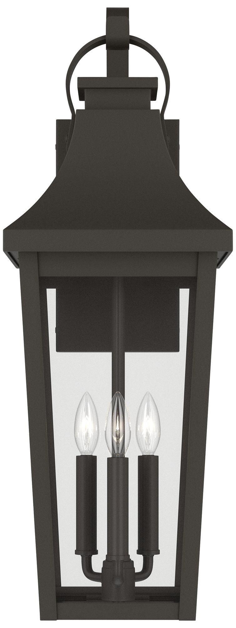 Image 5 Kichler Cleary 30" 3-Light Outdoor Wall Light Clear Glass Olde Bronze more views