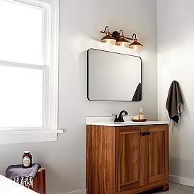 Image5 of Kichler Clyde 26 1/4" Wide Olde Bronze 3-Light Bath Light more views