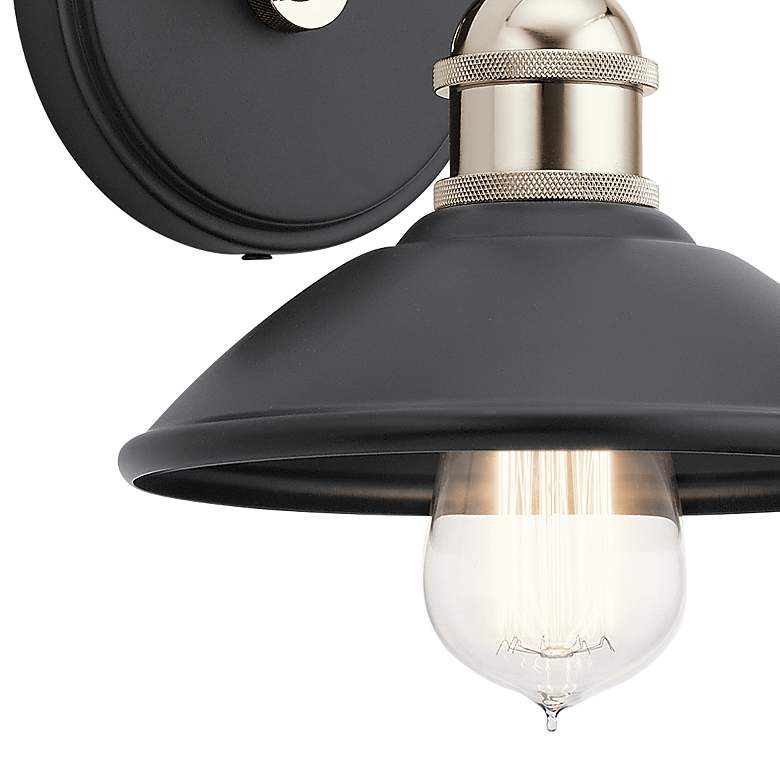 Image 2 Kichler Clyde 7.5 inch High Black Finish Industrial Wall Sconce Light more views