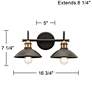 Kichler Clyde 7 1/4" High Olde Bronze 2-Light Wall Sconce