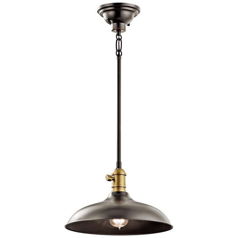 Image 2 Kichler Cobson 12" Wide Bronze Rustic Industrial Dome Pendant Light