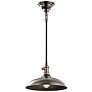 Kichler Cobson 12" Wide Bronze Rustic Industrial Dome Pendant Light
