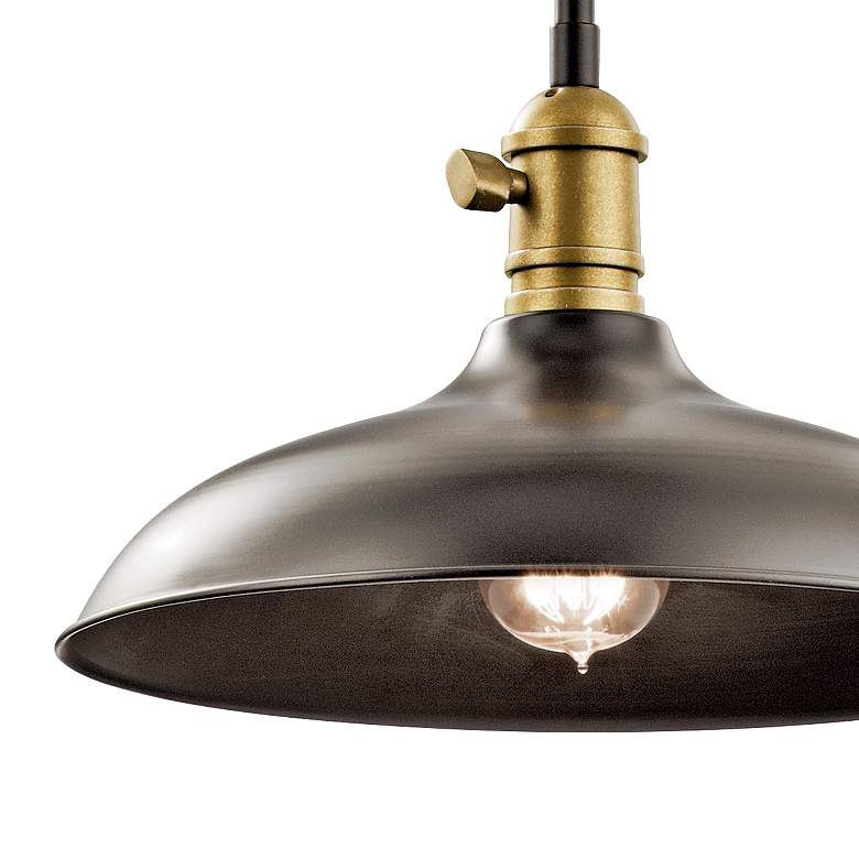 Image 5 Kichler Cobson 12" Wide Bronze Rustic Industrial Dome Pendant Light more views