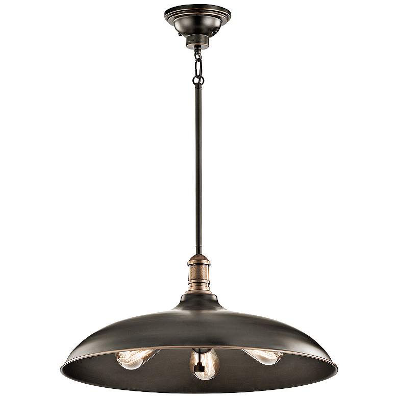 Image 2 Kichler Cobson 20" Wide Olde Bronze 3-Light Dome Pendant