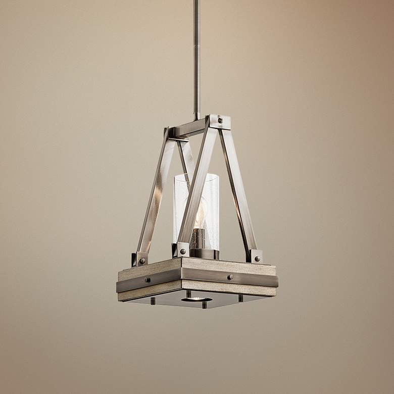 Image 1 Kichler Colerne 10 1/2" Wide Classic Pewter Rustic Mini Pendant