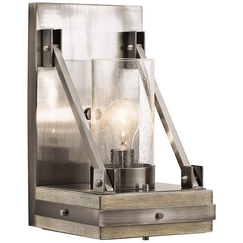 Image 1 Kichler Colerne 14 3/4" High Classic Pewter Wall Sconce