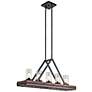 2_Kichler Colerne 46 1/2" Wide Black Auburn Wood 5-Light Island Pendant
