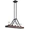 Kichler Colerne 46 1/2" Wide Black Auburn Wood 5-Light Island Pendant