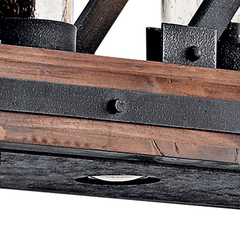 Image 4 Kichler Colerne 46 1/2" Wide Black Auburn Wood 5-Light Island Pendant more views