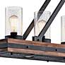 5_Kichler Colerne 46 1/2" Wide Black Auburn Wood 5-Light Island Pendant more views