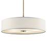 4_Kichler Convertible 30"W Classic Bronze Drum Pendant Light more views